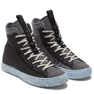 CONVERSE WOMEN’S 7 CHUCK TAYLOR ALL STAR CRATER HI 169418C BLACK DARK GRET NIB